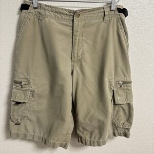 Kuhl Shorts Mens Medium Brown Buckle Pockets Cargo KuhlDry Outdoors Hiking *‎